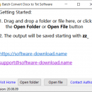 Batch Convert Docx to Txt Software freeware screenshot