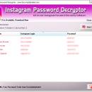 Password Decryptor for Instagram freeware screenshot