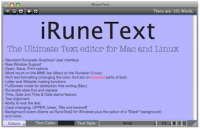iRuneText for Mac and Linux freeware screenshot