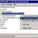 Password Gorilla 64-bit freeware screenshot