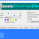 ClassicDesktopClock freeware screenshot