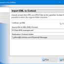 Import EML to Outlook freeware screenshot