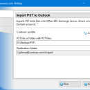 Import PST to Outlook freeware screenshot