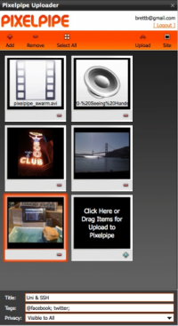 Pixelpipe Media Uploader freeware screenshot
