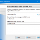Convert Outlook MSG to HTML Files freeware screenshot