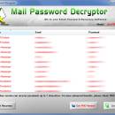 Mail Password Decryptor freeware screenshot