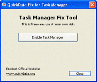 FREE Task Manager FIX Tool freeware screenshot