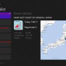 Earthquake for Win8 UI freeware screenshot