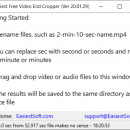 Easiest Free Video End Cropper freeware screenshot