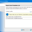 Import Auto-Complete List for Outlook freeware screenshot