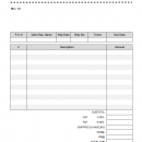 Blank Service Invoicing Template freeware screenshot