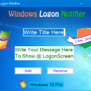 Windows Logon Notifier freeware screenshot