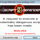 AnalogX Script Defender freeware screenshot