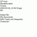 Gpx2bin freeware screenshot