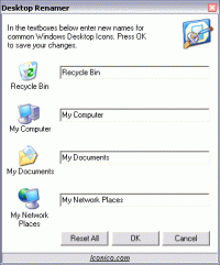 Desktop UI Renamer freeware screenshot