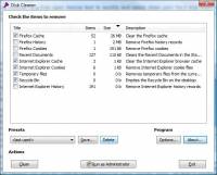 Disk Cleaner freeware screenshot