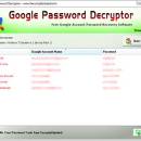 Google Password Decryptor freeware screenshot