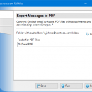 Export Messages to PDF for Outlook freeware screenshot
