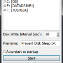 Prevent Disk Sleep freeware screenshot