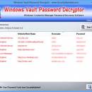 Windows Vault Password Decryptor freeware screenshot
