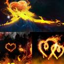 Burning Hearts Animated Wallpaper freeware screenshot
