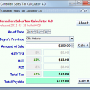 Canadian Sales Tax Calculator freeware screenshot